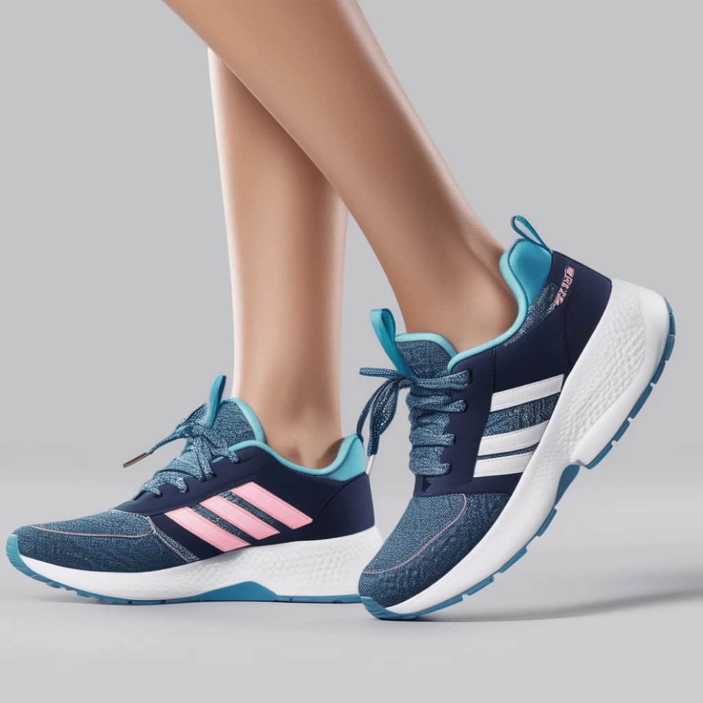 OceanBreeze Girls' Blue Comfort Sneakers