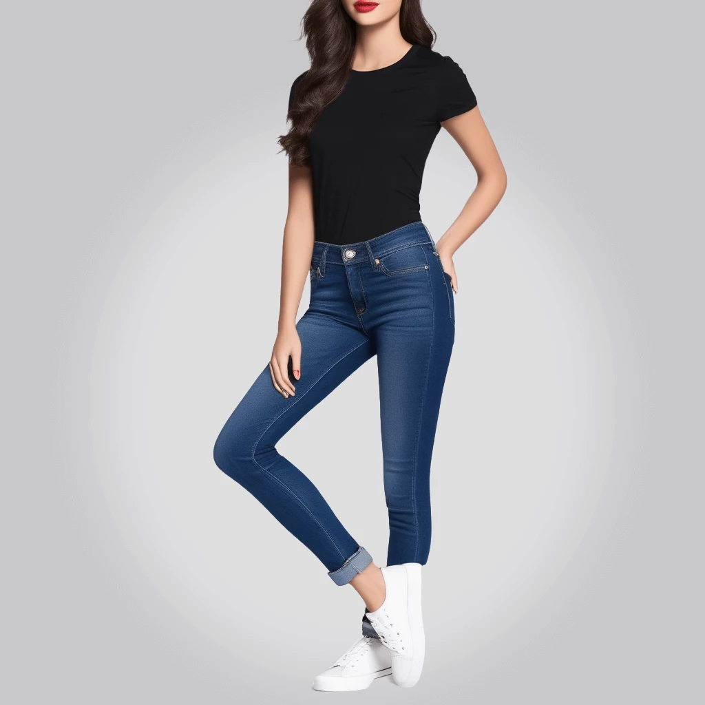 Skyline Elegance High Rise Slim Fit Women's Jeans